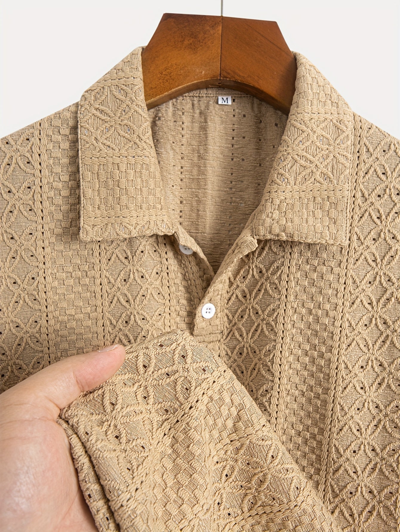 Boren | Gestreepte gebreide herenblouse – korte mouwen, ademend, lichtgewicht, casual