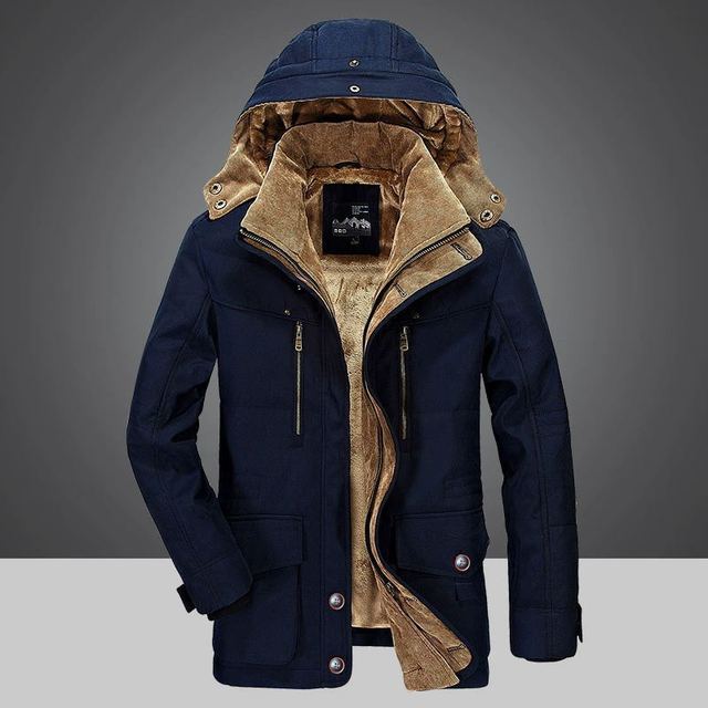 Vasileios | Doudoune d'hiver épaisse et chaude à capuche pour homme – garnie de duvet, coupe-vent et confortable