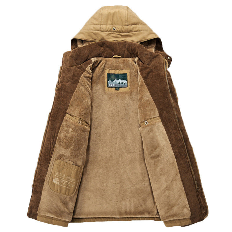Vasileios | Doudoune d'hiver épaisse et chaude à capuche pour homme – garnie de duvet, coupe-vent et confortable