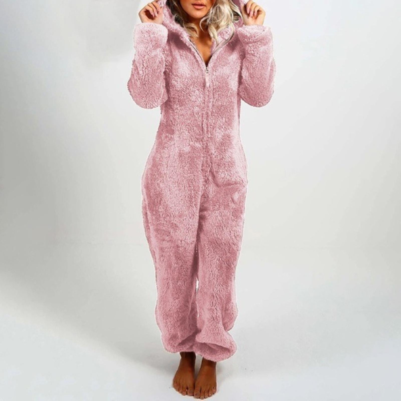 Odda | Teddy fleece pyjama jumpsuit met capuchon – zachte winterloungewear onesie