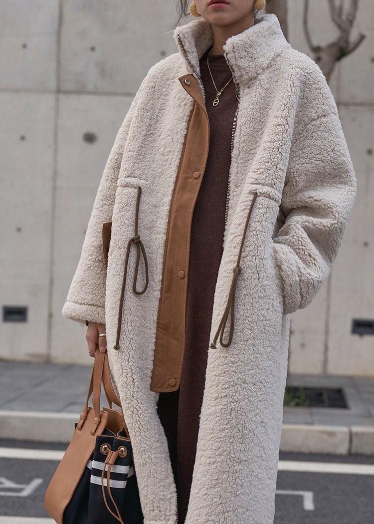 Carielle | Manteau d'hiver en laine grande taille pour femme, à col montant – Manteau chaud et élégant pour les temps froids