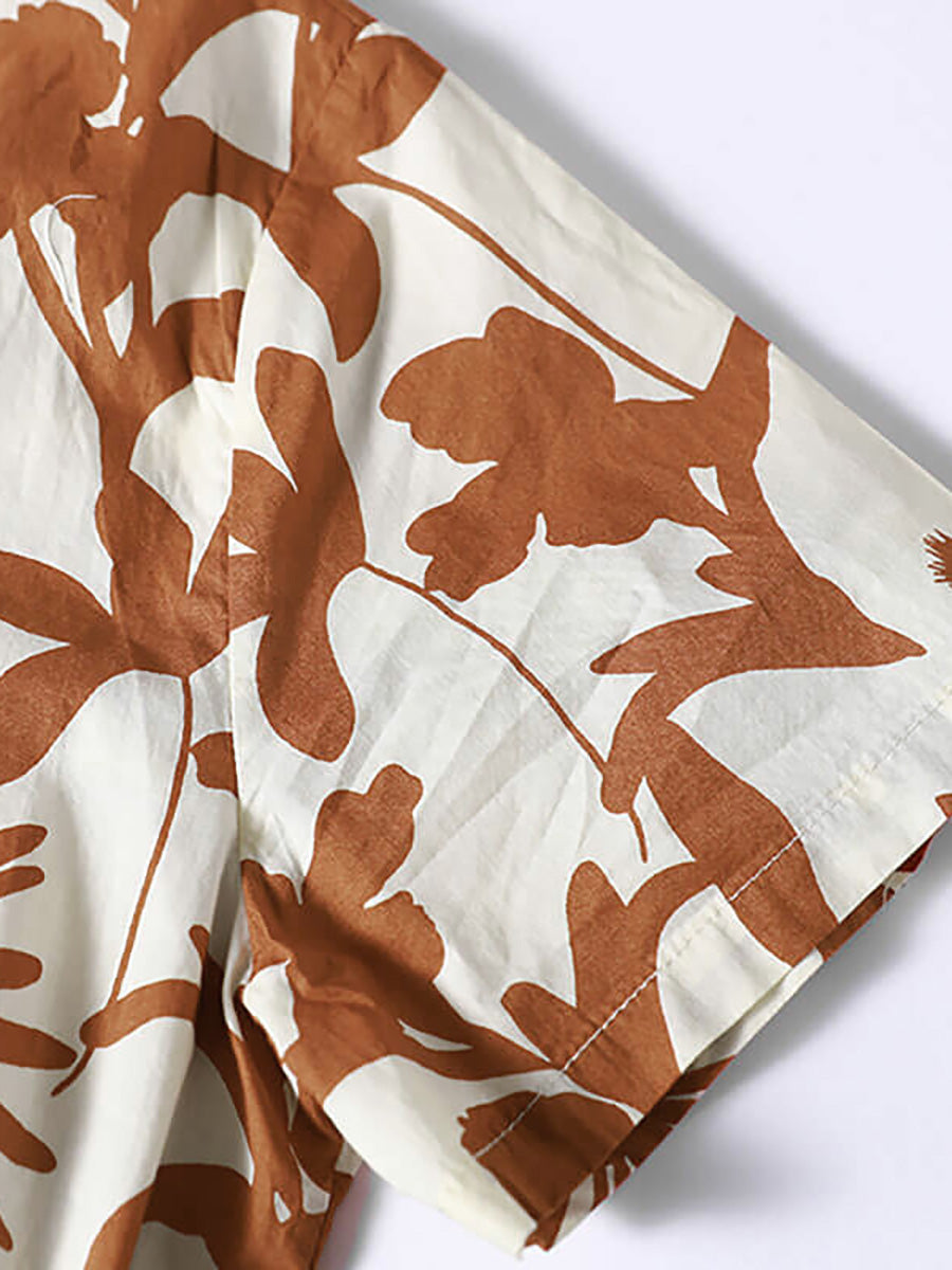 Enyra | Zomerse katoenen zomerjurk met ronde hals en bloemenprint voor dames met een grotere maat