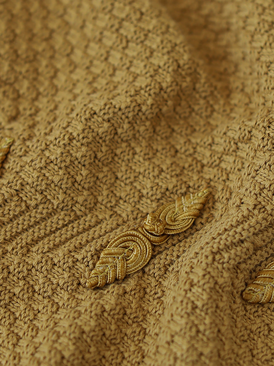 Velorae | Gebreid vest voor dames in grote maten – Katoenen vest met knopen