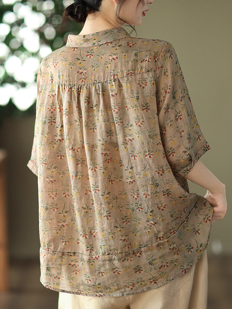 Isyra | Bloemenblouse in grote maten – Vintage, casual zomerblouse voor dames