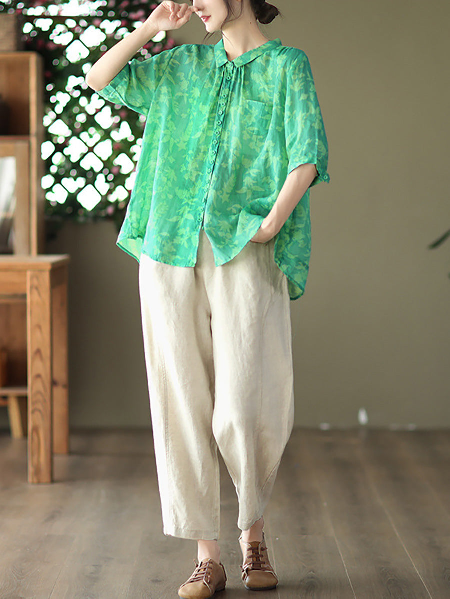 Isyra | Bloemenblouse in grote maten – Vintage, casual zomerblouse voor dames