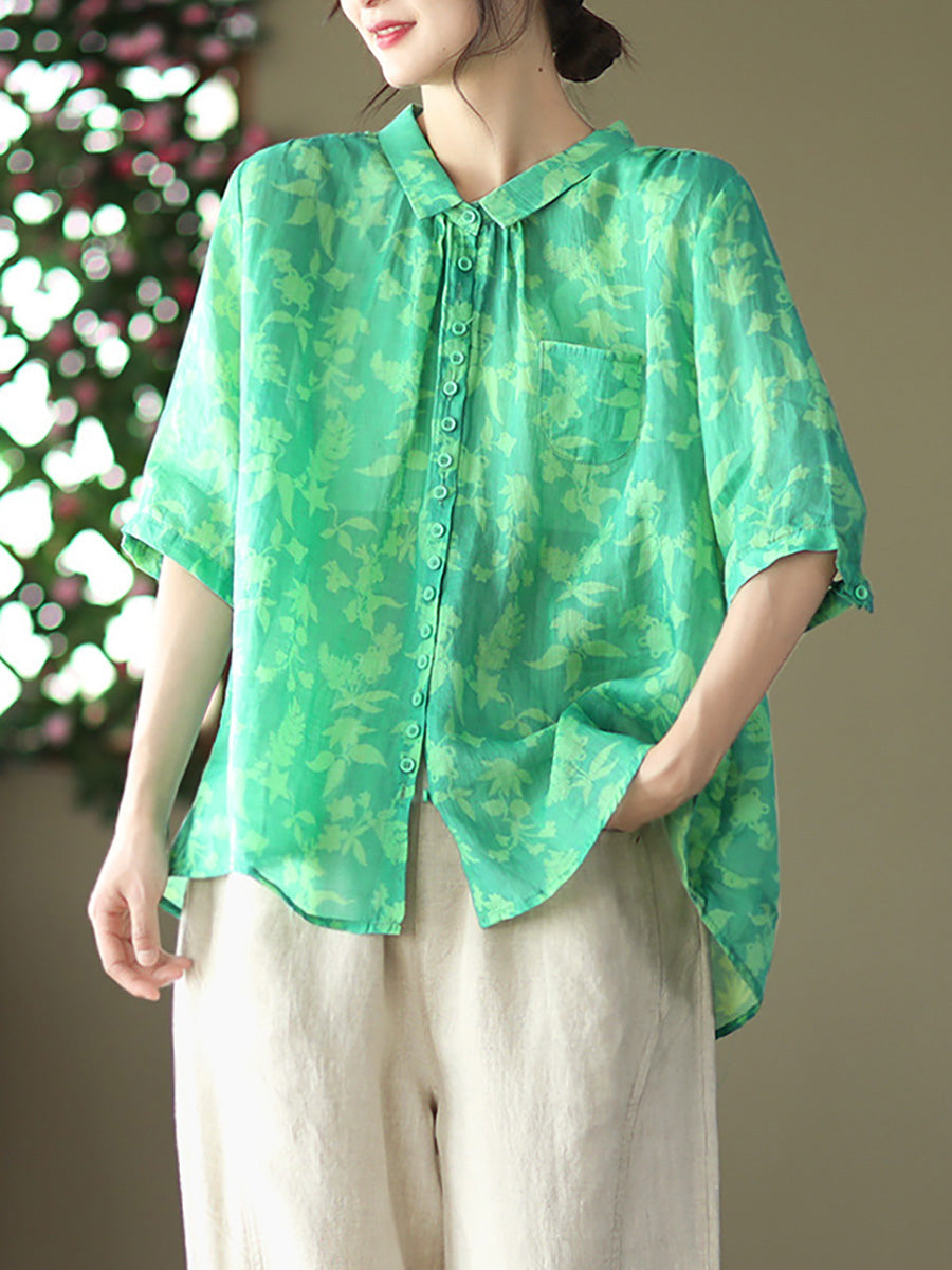 Isyra | Bloemenblouse in grote maten – Vintage, casual zomerblouse voor dames