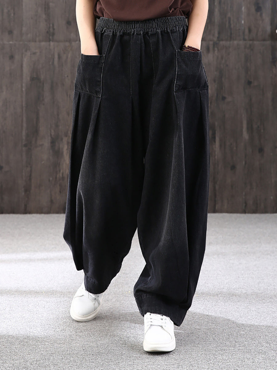 Sylirae | Damesjeans met losse pasvorm in effen kleur – Casual baggy jeans met gewassen look