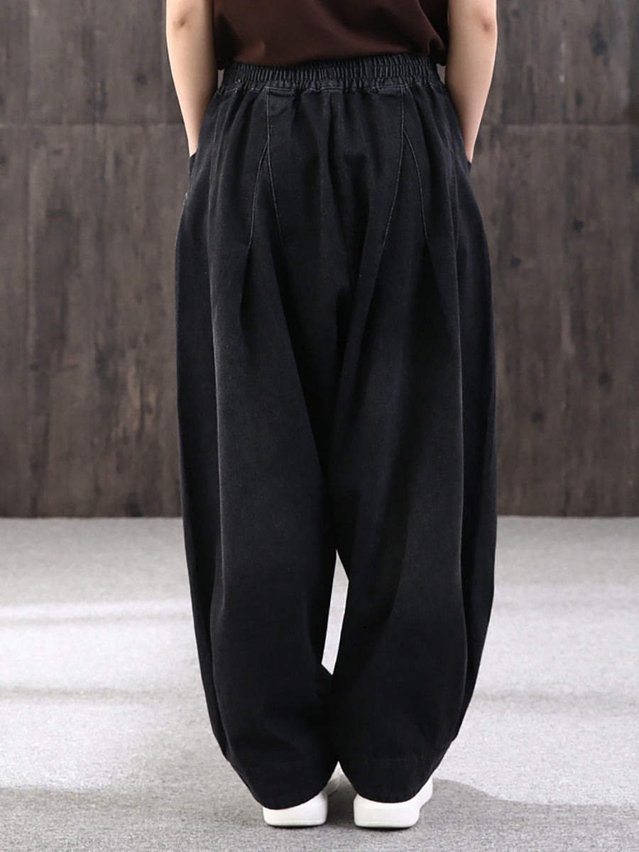 Sylirae | Damesjeans met losse pasvorm in effen kleur – Casual baggy jeans met gewassen look