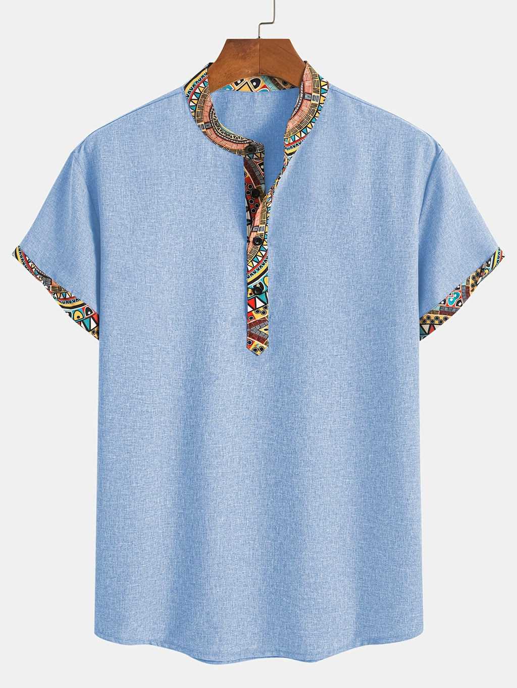 Daryx | Heren zomerset uit twee delen – shirt en short met etnische print en zakken