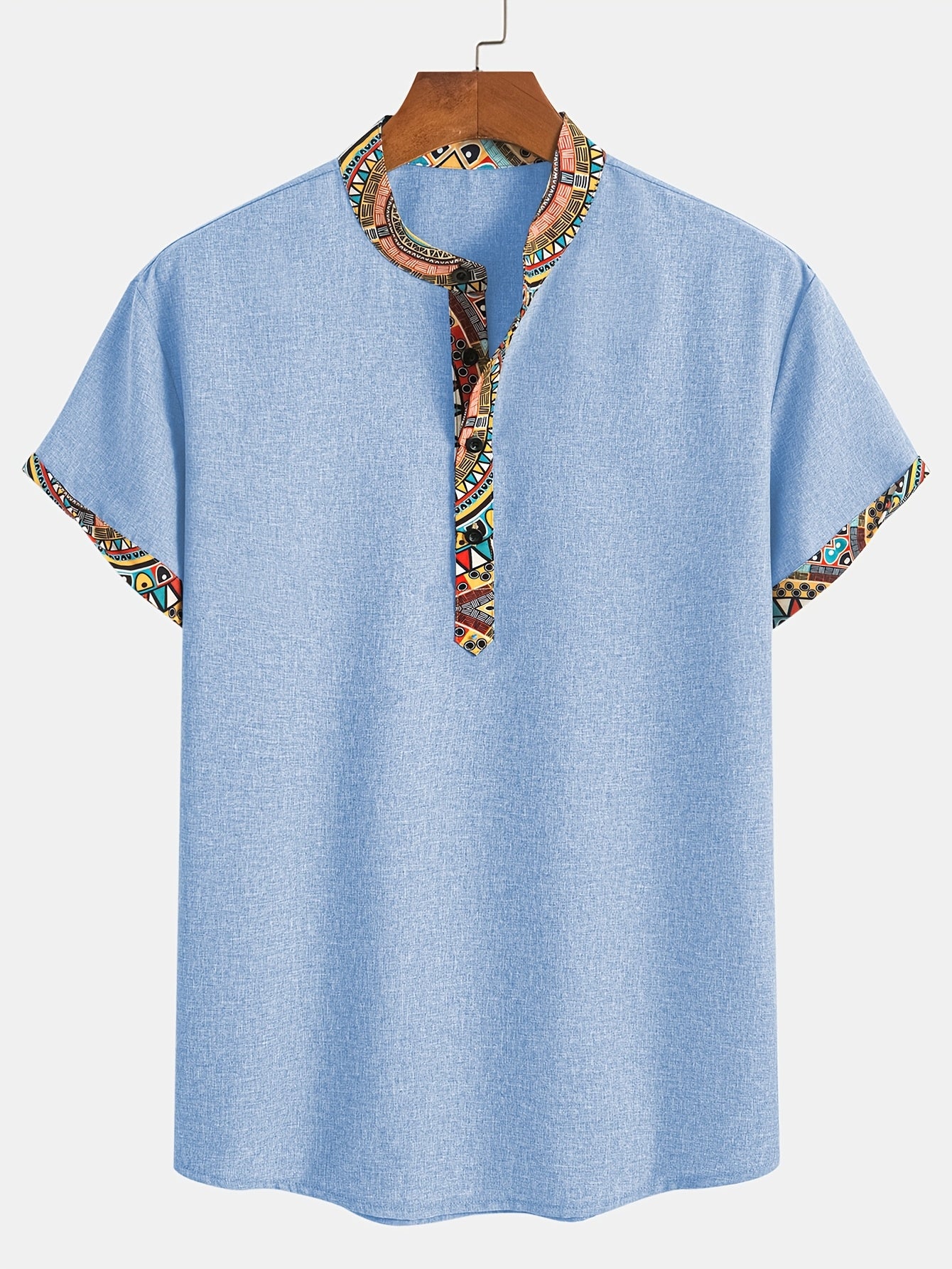 Daryx | Heren zomerset uit twee delen – shirt en short met etnische print en zakken