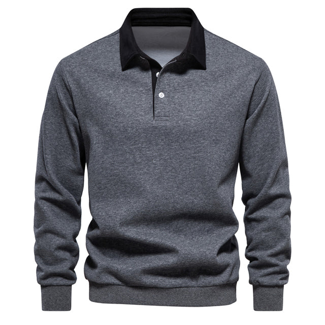 Jotham | Herren-Poloshirt mit langen Ärmeln – klassischer Kragen, elegant-lässig und businesstauglich