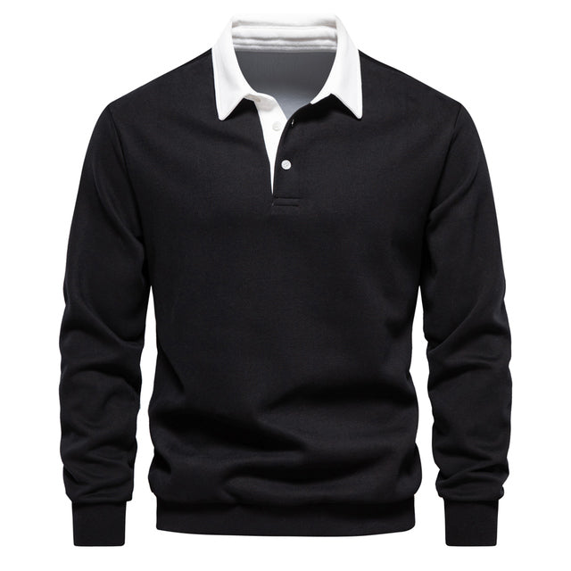 Jotham | Herren-Poloshirt mit langen Ärmeln – klassischer Kragen, elegant-lässig und businesstauglich