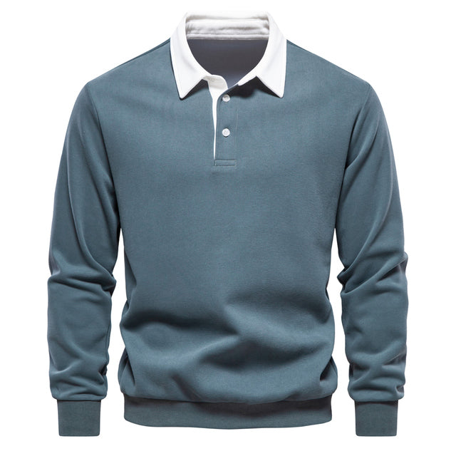 Jotham | Herren-Poloshirt mit langen Ärmeln – klassischer Kragen, elegant-lässig und businesstauglich