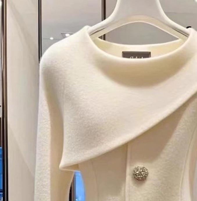 Arionne | Pull blanc en maille pour femme – Pull doux et confortable à manches longues