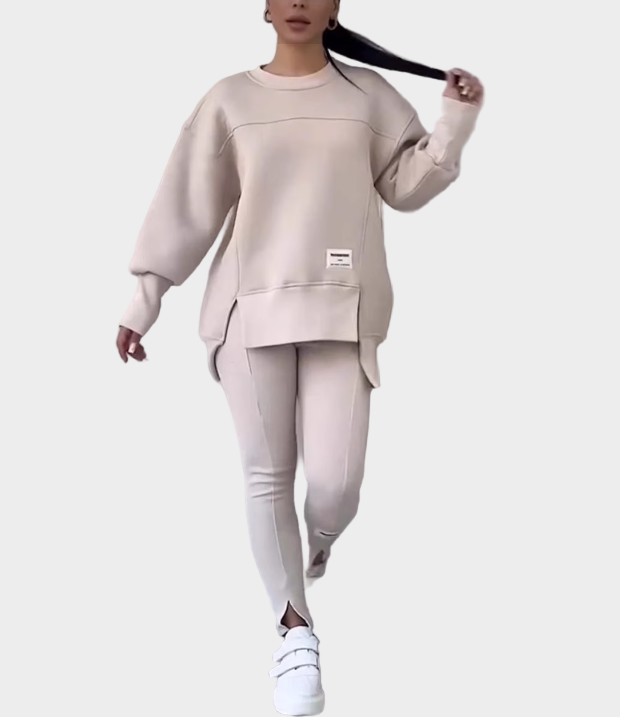 Cyrenia | Athleisure-hoodie en legging voor dames – Comfortabele sportkleding set