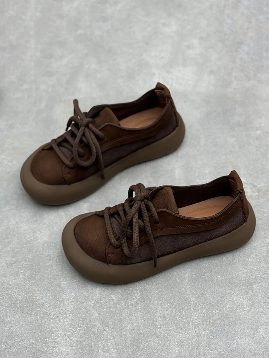 Velvyn | Vintage ballerina's met leren bandje voor dames – Echt leer