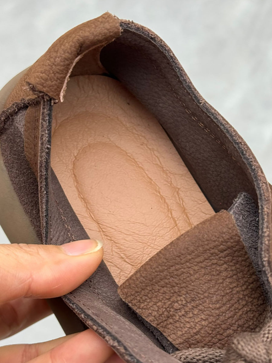 Velvyn | Vintage ballerina's met leren bandje voor dames – Echt leer