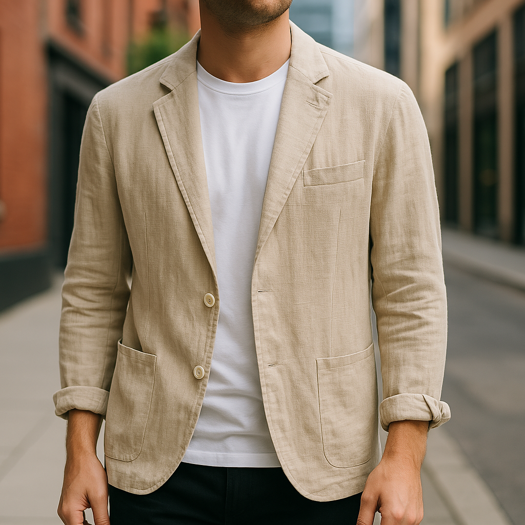 Velvian | Ademende linnen zomerblazer voor heren