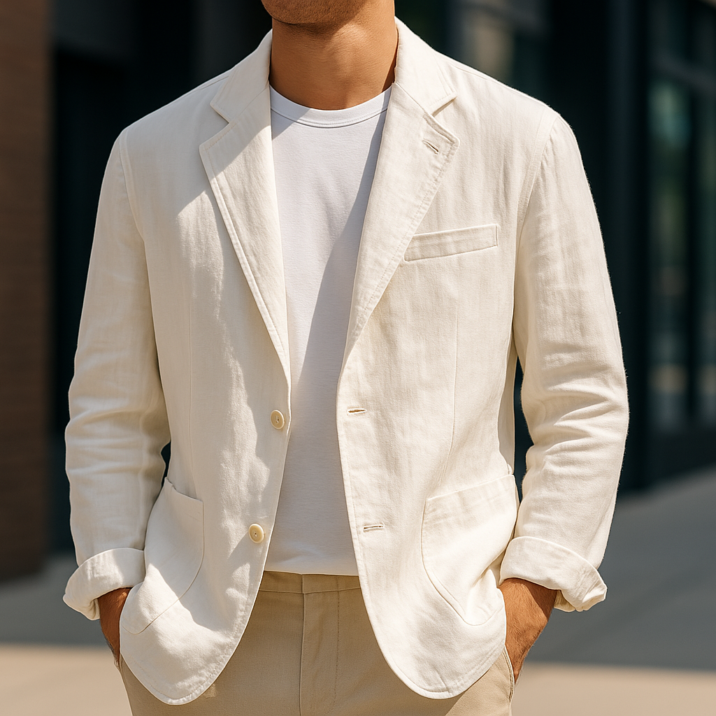 Velvian | Ademende linnen zomerblazer voor heren