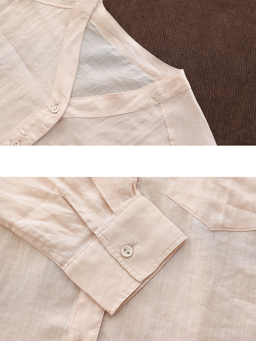 Galira | Zomerblouse voor dames met V-hals – Lichtgewicht, ademend, losvallend model, effen kleur
