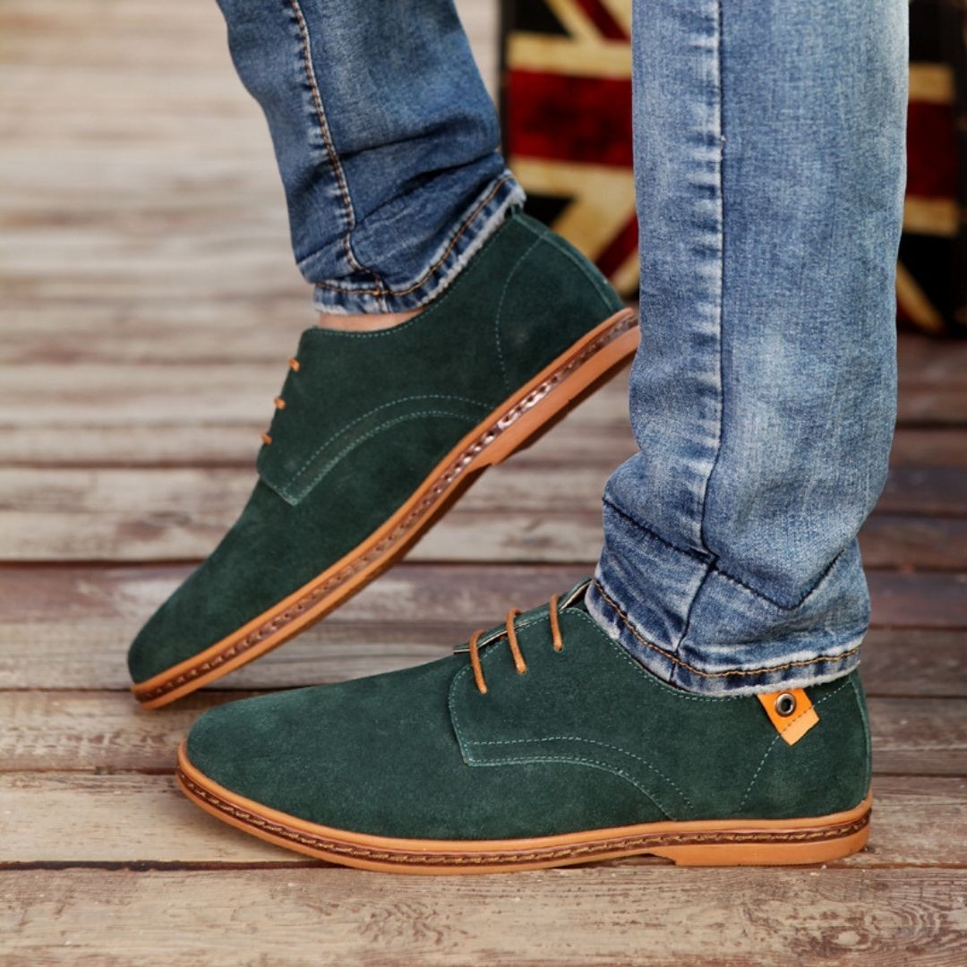 Vance | Vance suède derby-veterschoenen voor heren – nette casual schoenen