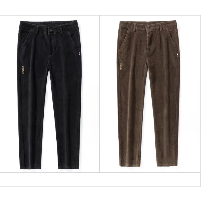 Cirel | Pantalon homme en velours côtelé chaud avec doublure polaire - Pantalon d'hiver décontracté, doux et confortable