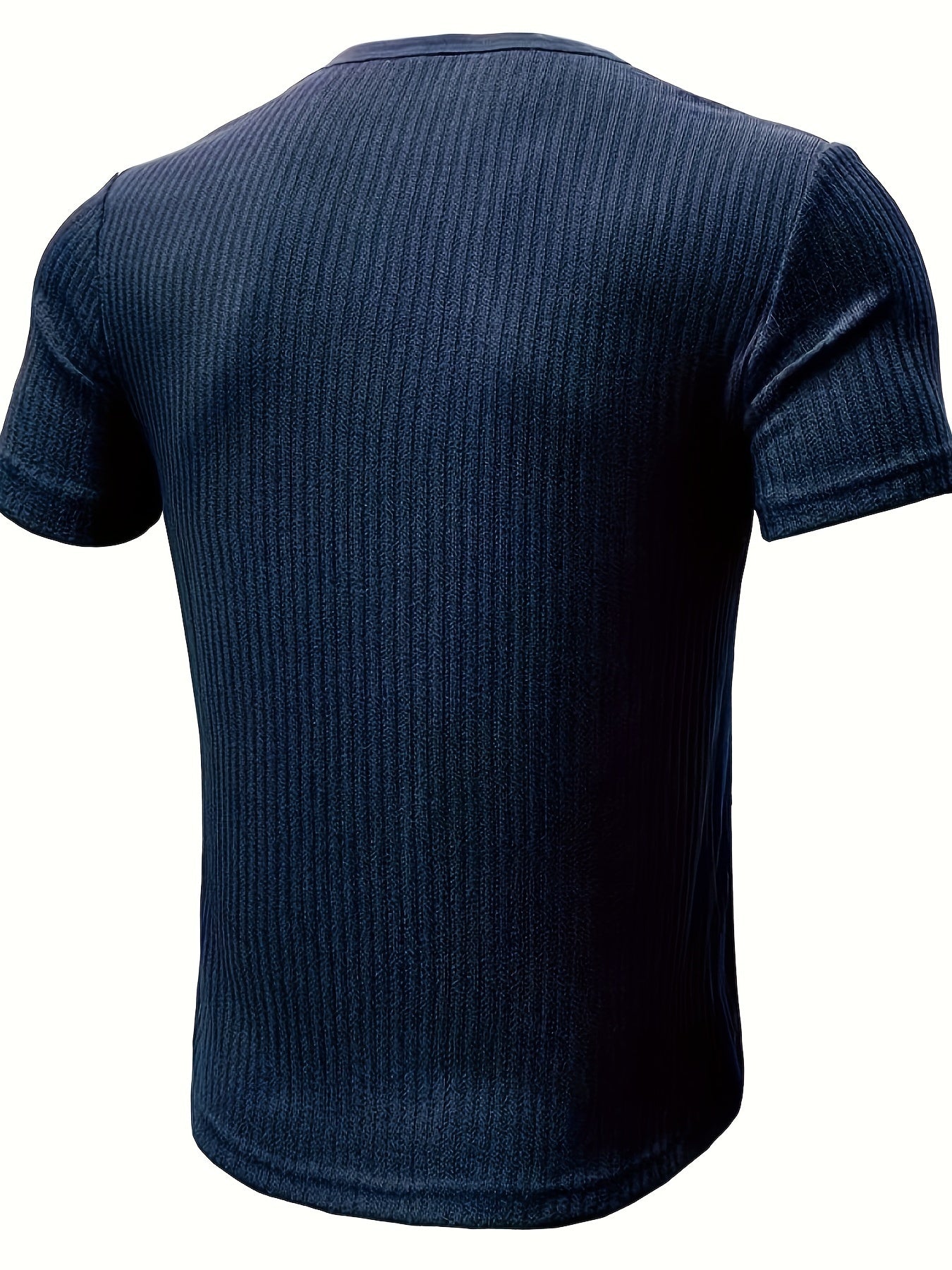 Ralith | T-shirt Henley rayé pour homme - Manches courtes, respirant, décontracté et élégant