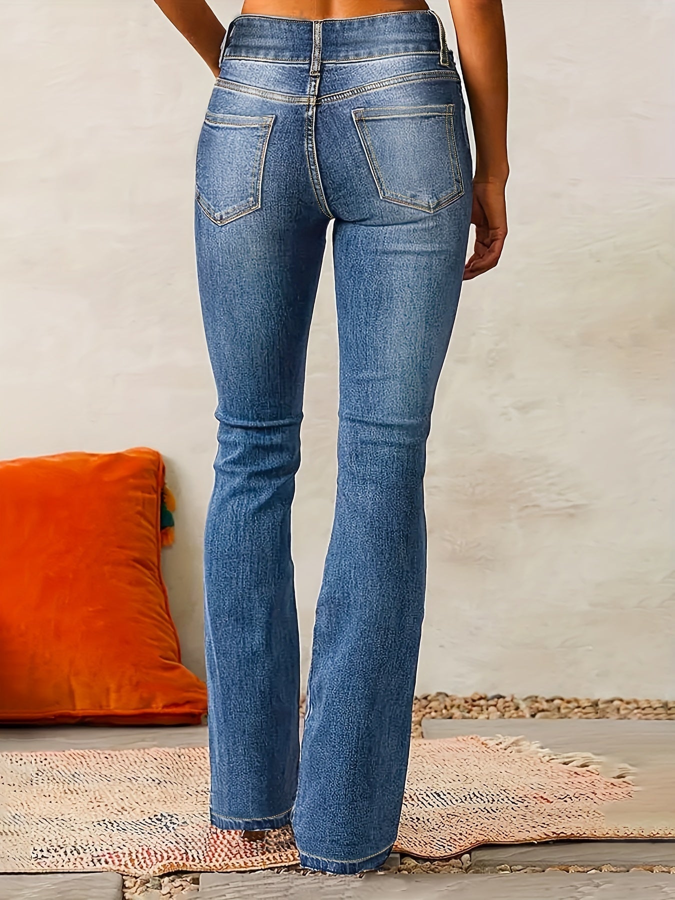 Avyressa | Slim fit flare-jeans voor dames – stretchdenim met hoge taille, retrostijl