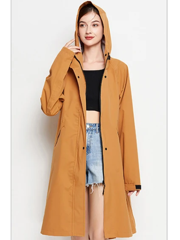 Anna | Imperméable et coupe-vent pour femme avec capuche ajustable, veste d'extérieur légère
