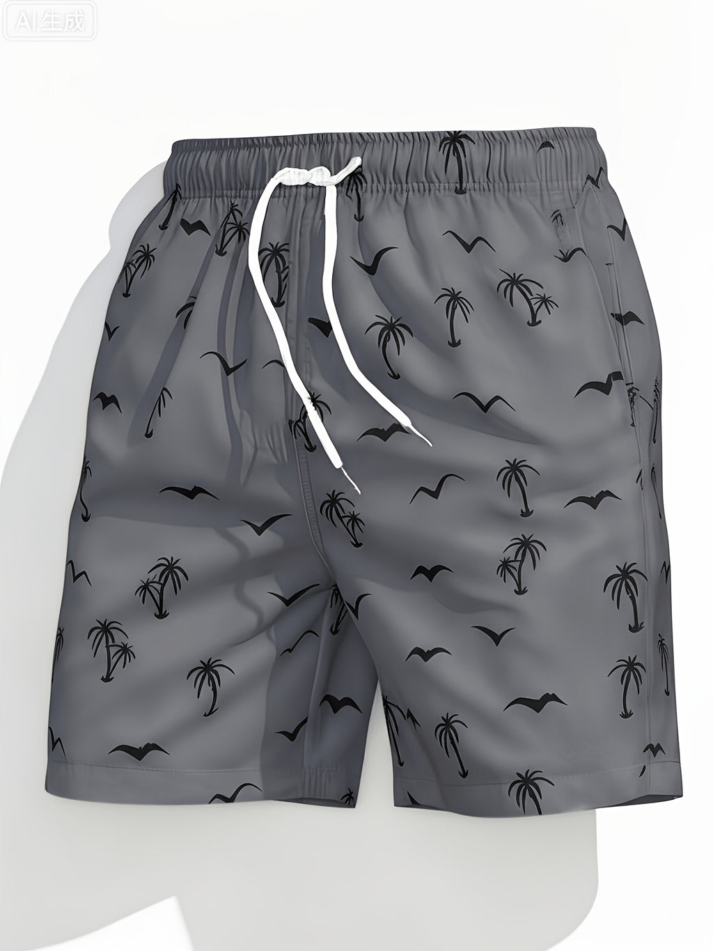 Taron | Tweedelige bermuda-set voor heren – botanisch print, sneldrogend