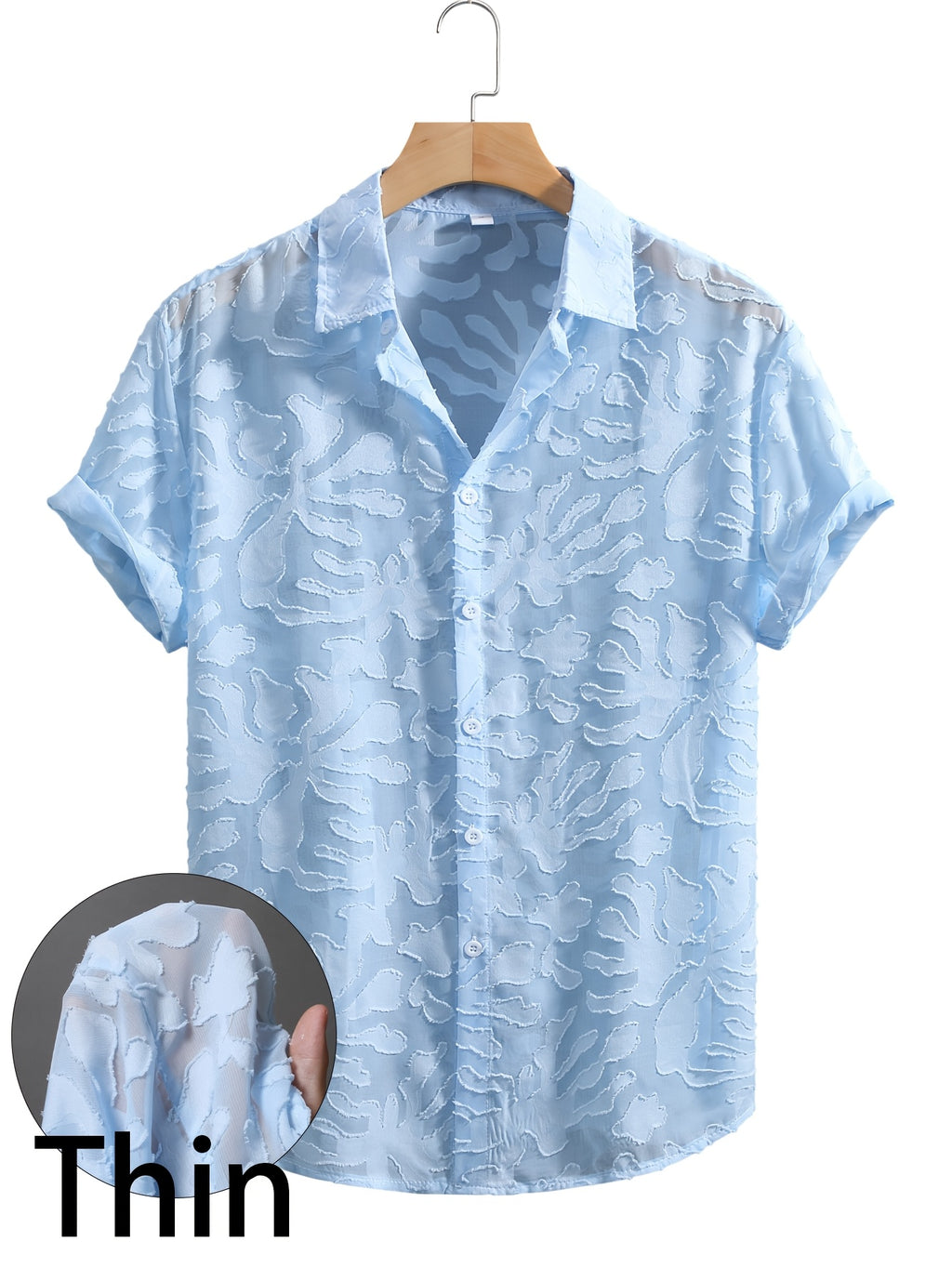Krovian | Zomerpoloshirt voor heren – Lichtgewicht, ademend jacquard met korte mouwen en reverskraag