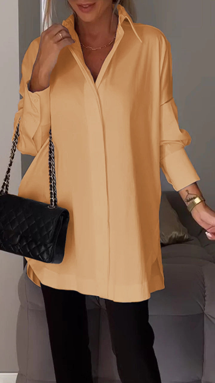 Sarielle | Dames overhemd met revers en knoopsluiting – Elegante blouse