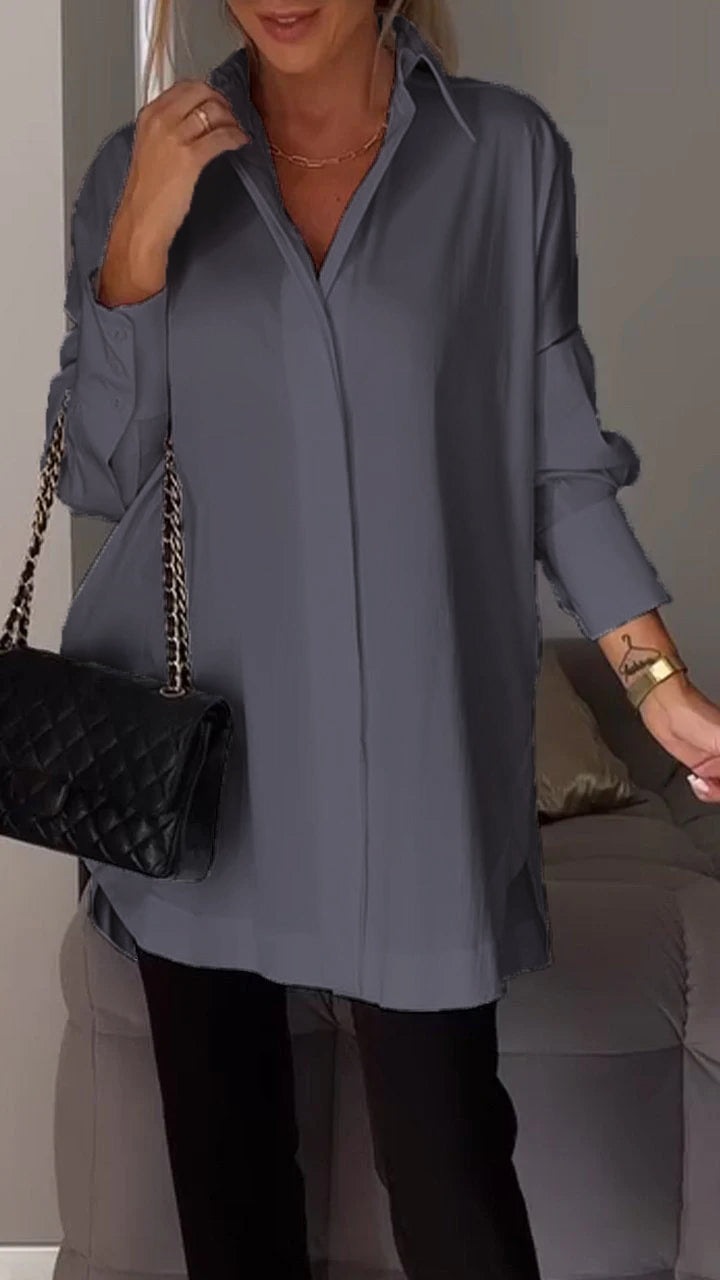 Sarielle | Dames overhemd met revers en knoopsluiting – Elegante blouse