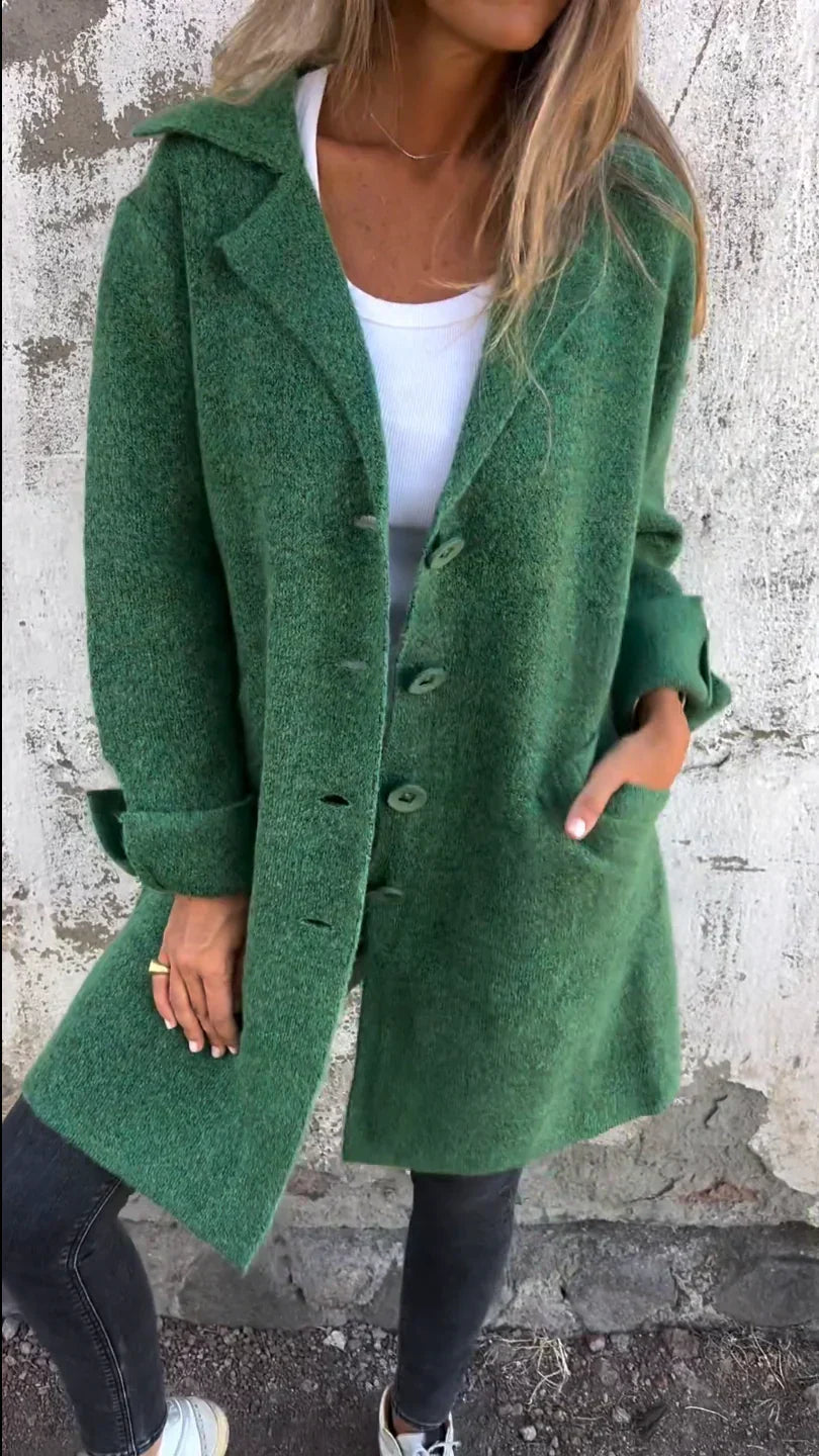 Jorynna | Manteau en maille décontracté pour femme – Coupe ample, léger et doux, idéal pour l'automne et l'hiver