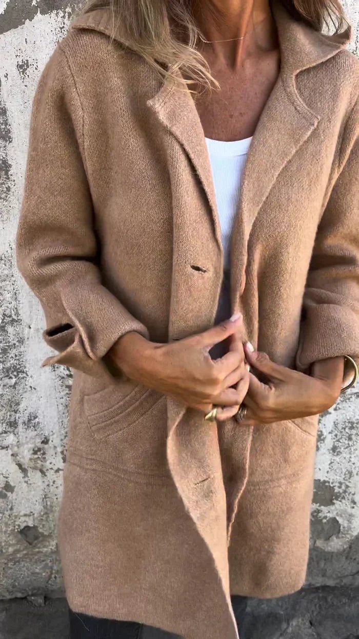 Jorynna | Manteau en maille décontracté pour femme – Coupe ample, léger et doux, idéal pour l'automne et l'hiver