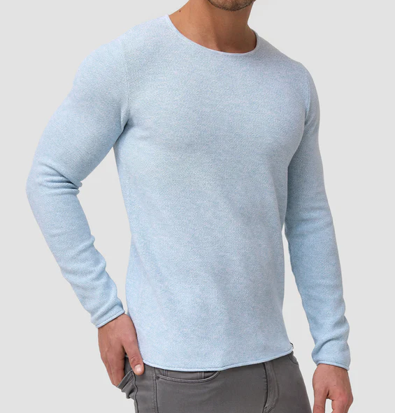 Lorvric | Klassischer Herren-Rundhalspullover – Leichter, atmungsaktiver Strickpullover, lässiges Oberteil