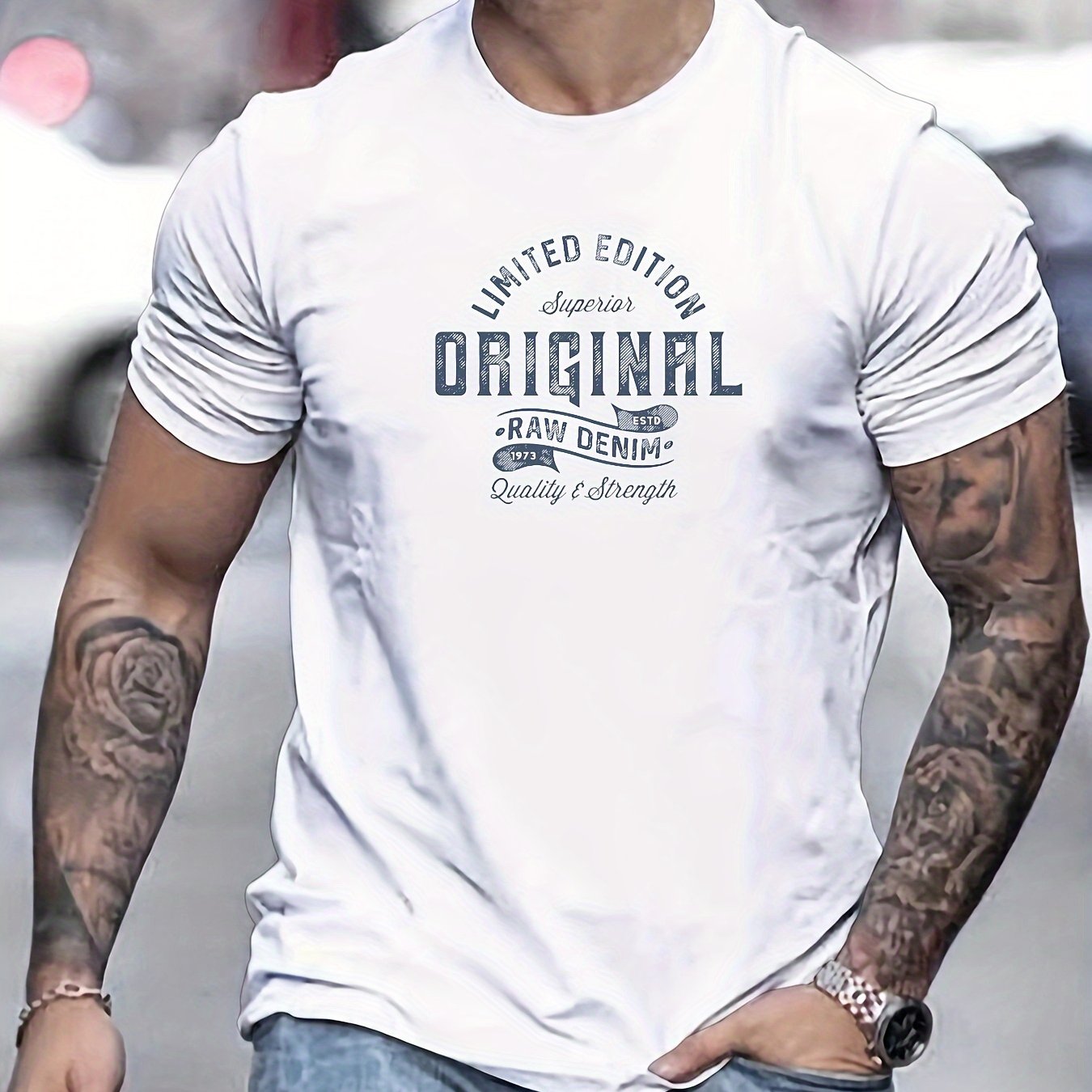 Xaver | Basic-T-Shirt für Herren aus Baumwolle – Lässiges T-Shirt mit Grafikprint, Sommer-T-Shirt