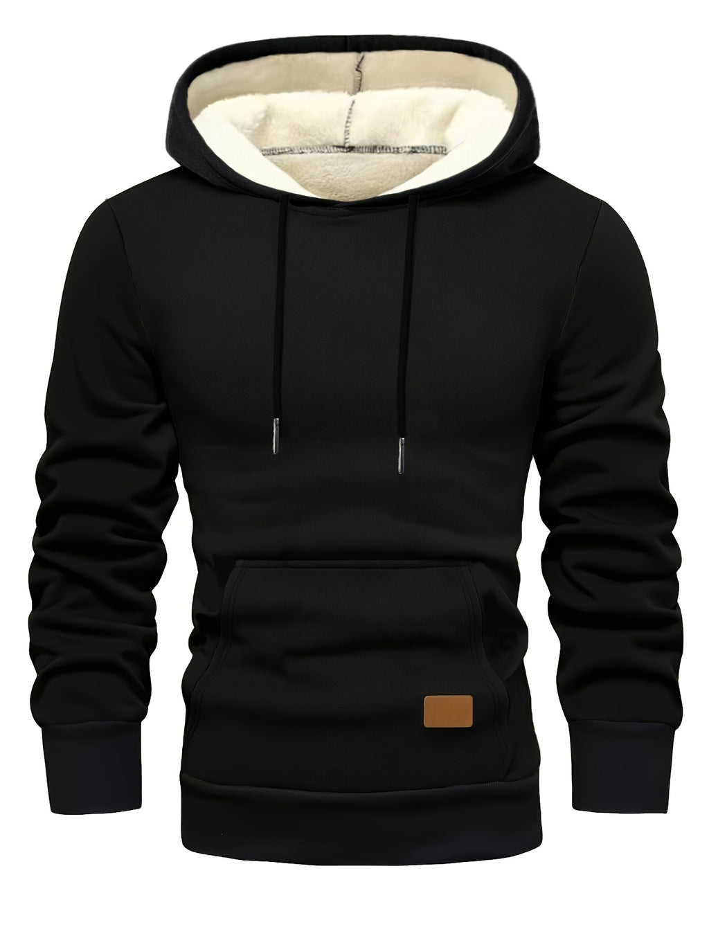 Xystus | Sweat à capuche homme doublé polaire – Pull d'hiver chaud avec capuche et cordon de serrage