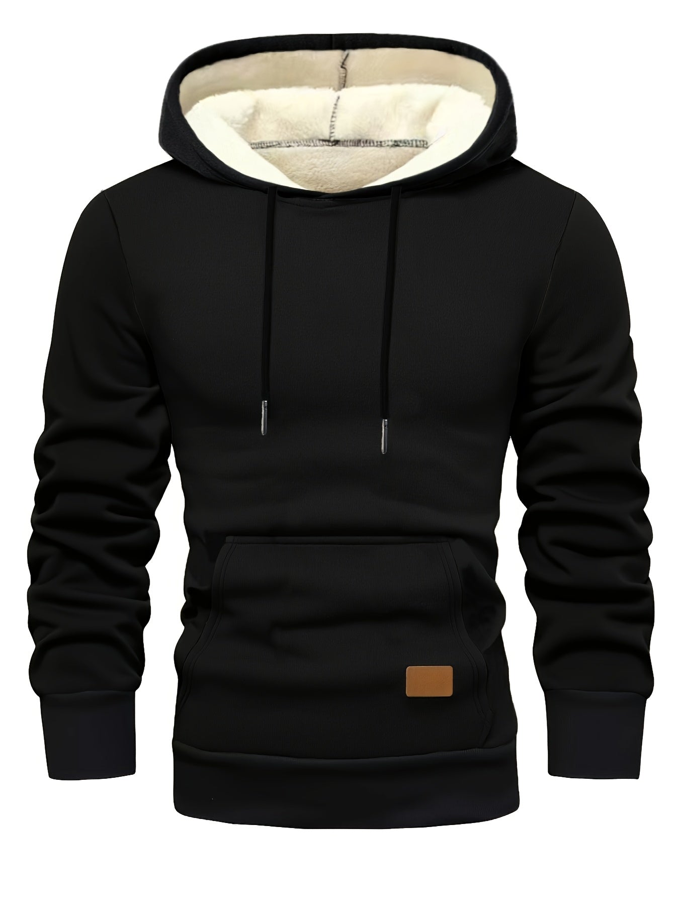 Xystus | Sweat à capuche homme doublé polaire – Pull d'hiver chaud avec capuche et cordon de serrage