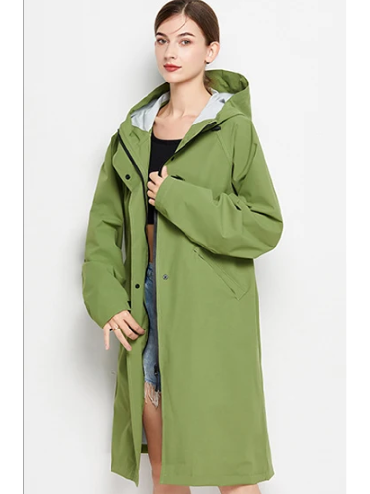 Anna | Imperméable et coupe-vent pour femme avec capuche ajustable, veste d'extérieur légère