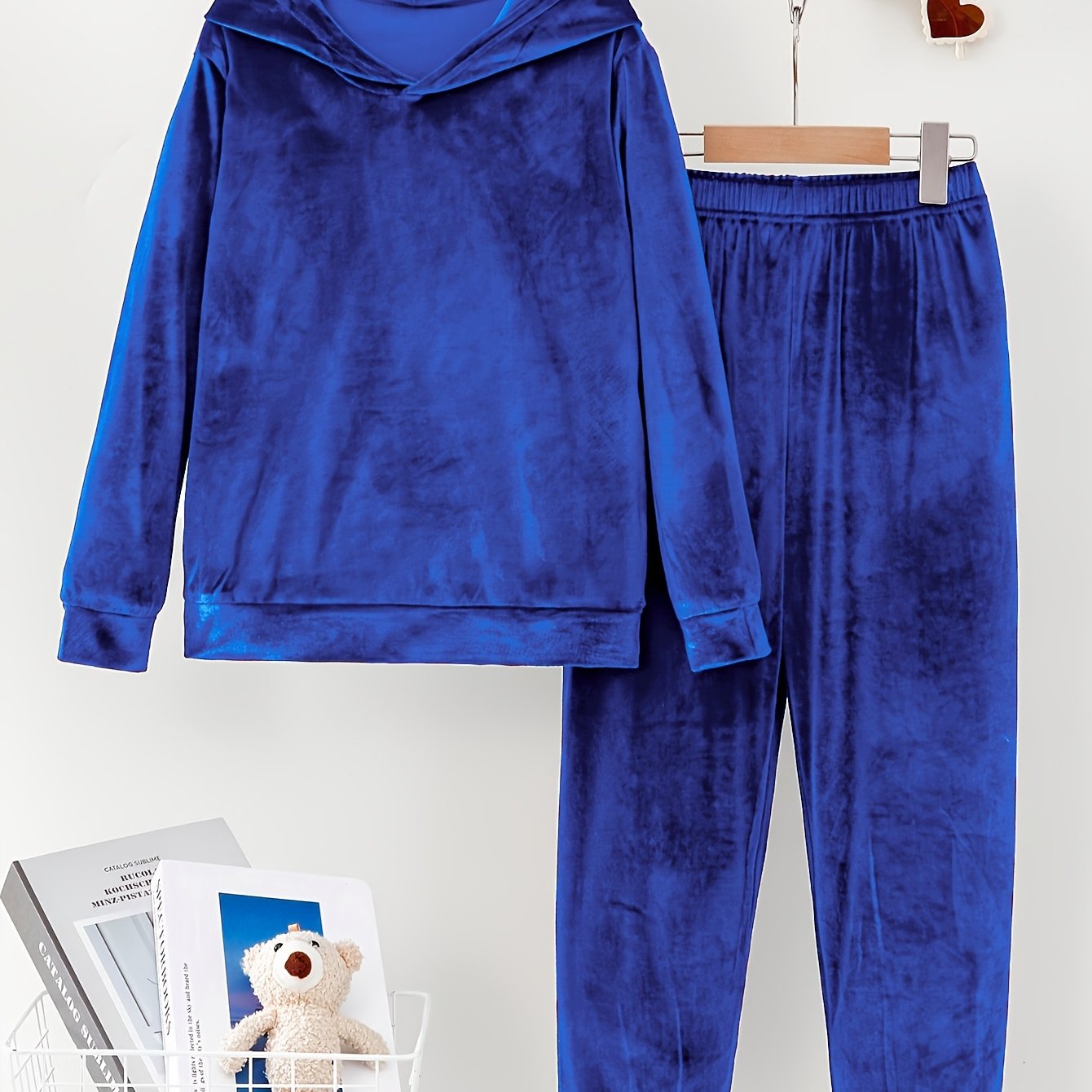 Birgitta | Velours hoodie- en joggingbroekenset voor dames – Loungewear trainingspak, casual bijpassende outfit