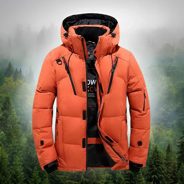 Florent | Herren-Daunenparka mit abnehmbarer Kapuze, warme Winterjacke, isoliert, wasserdicht, Outdoorjacke