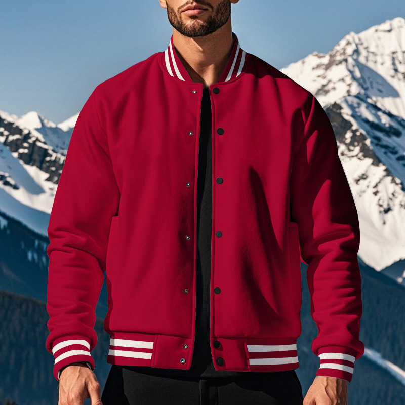 Neron | Heren Varsity-jas – Casual bomberjack met fleecevoering, streetwear, windbestendig