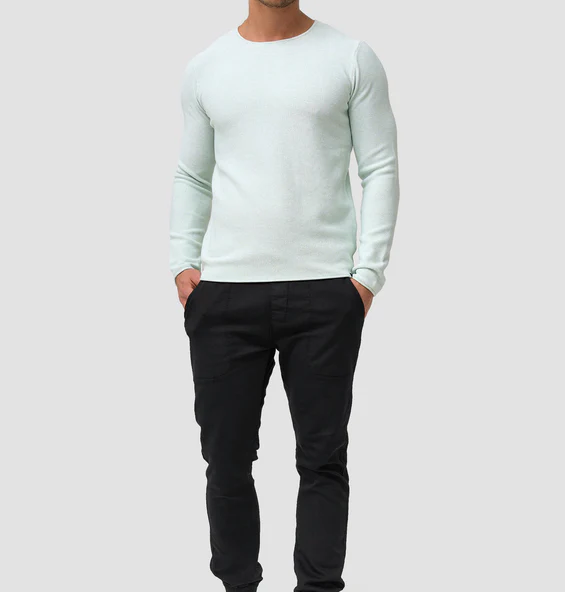 Lorvric | Klassischer Herren-Rundhalspullover – Leichter, atmungsaktiver Strickpullover, lässiges Oberteil