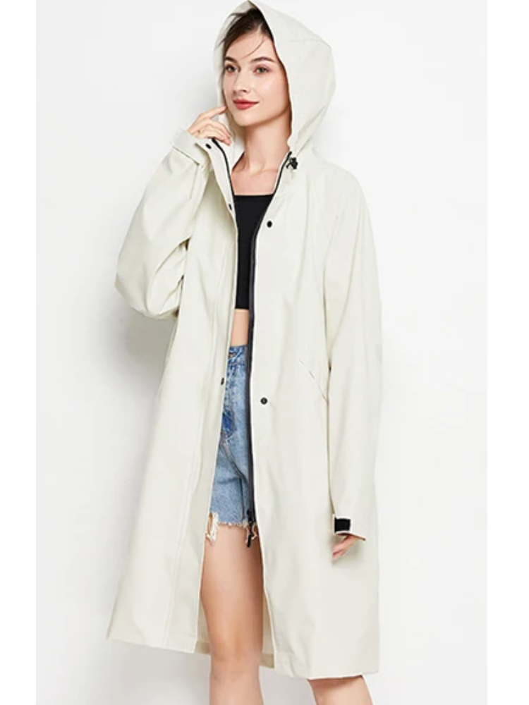 Anna | Imperméable et coupe-vent pour femme avec capuche ajustable, veste d'extérieur légère