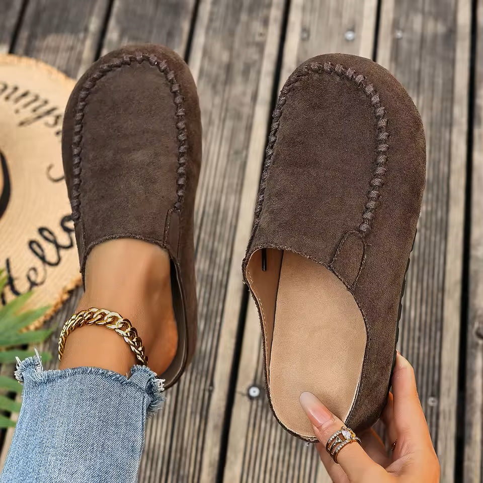 Vaelyra | Vintage comfortabele instapsandalen van leer voor dames