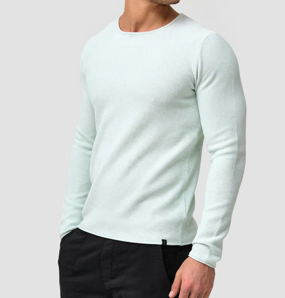 Lorvric | Pull classique à col rond pour homme – Pull léger et respirant en maille, haut décontracté