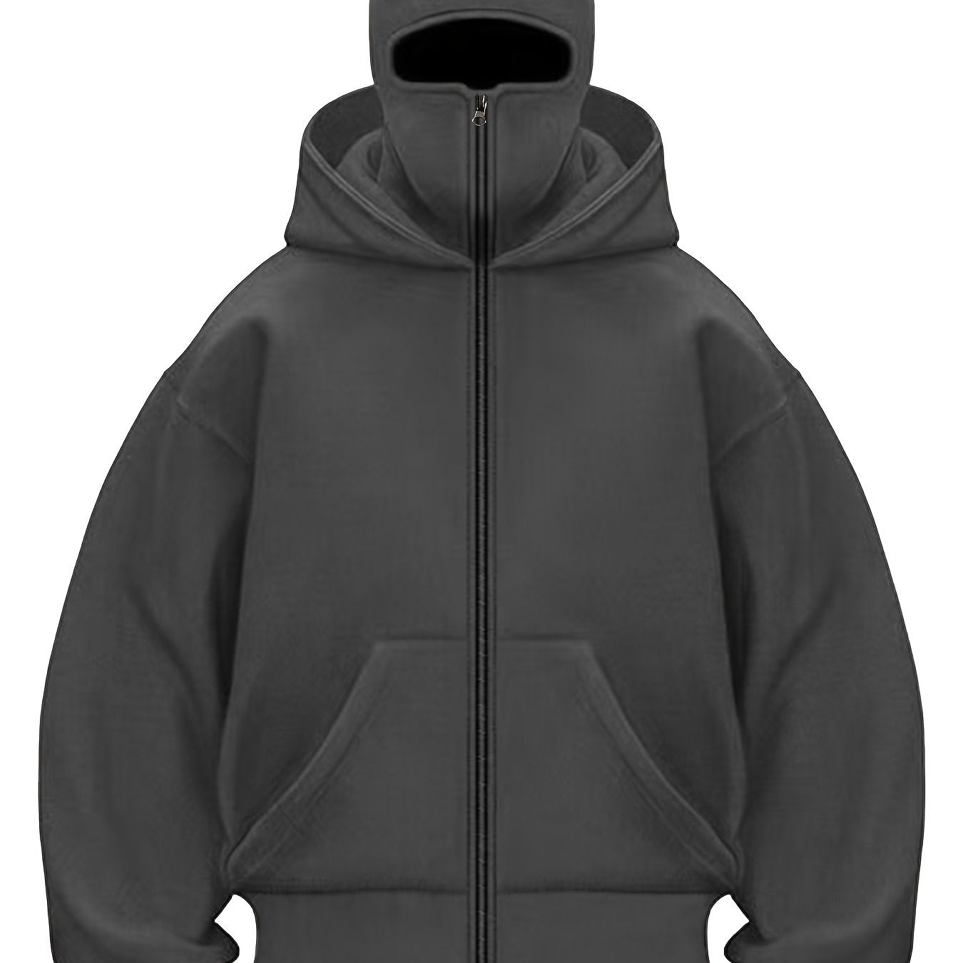 Akselsson | Herenhoodie met masker – Casual effen pullover, kangoeroezak, streetwear, warm sweatshirt