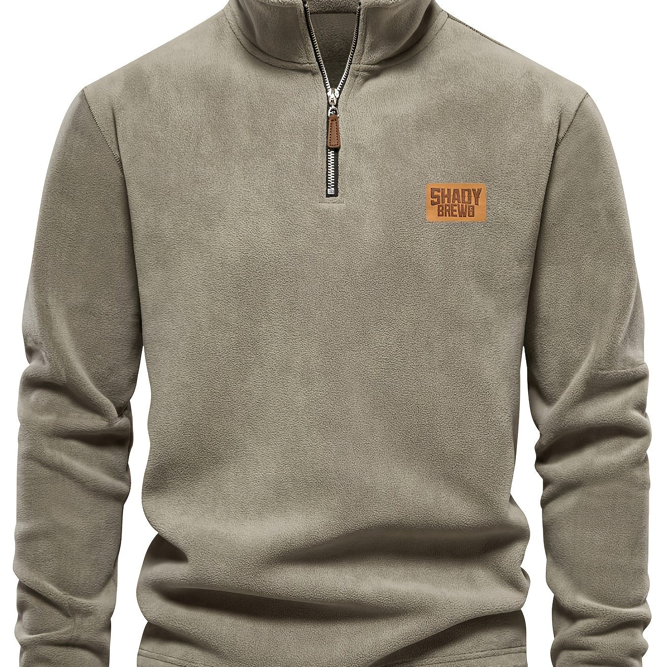 Daire | Thermische fleece gevoerde heren trui met halve rits – Warm, stevig winterhemd, halve rits