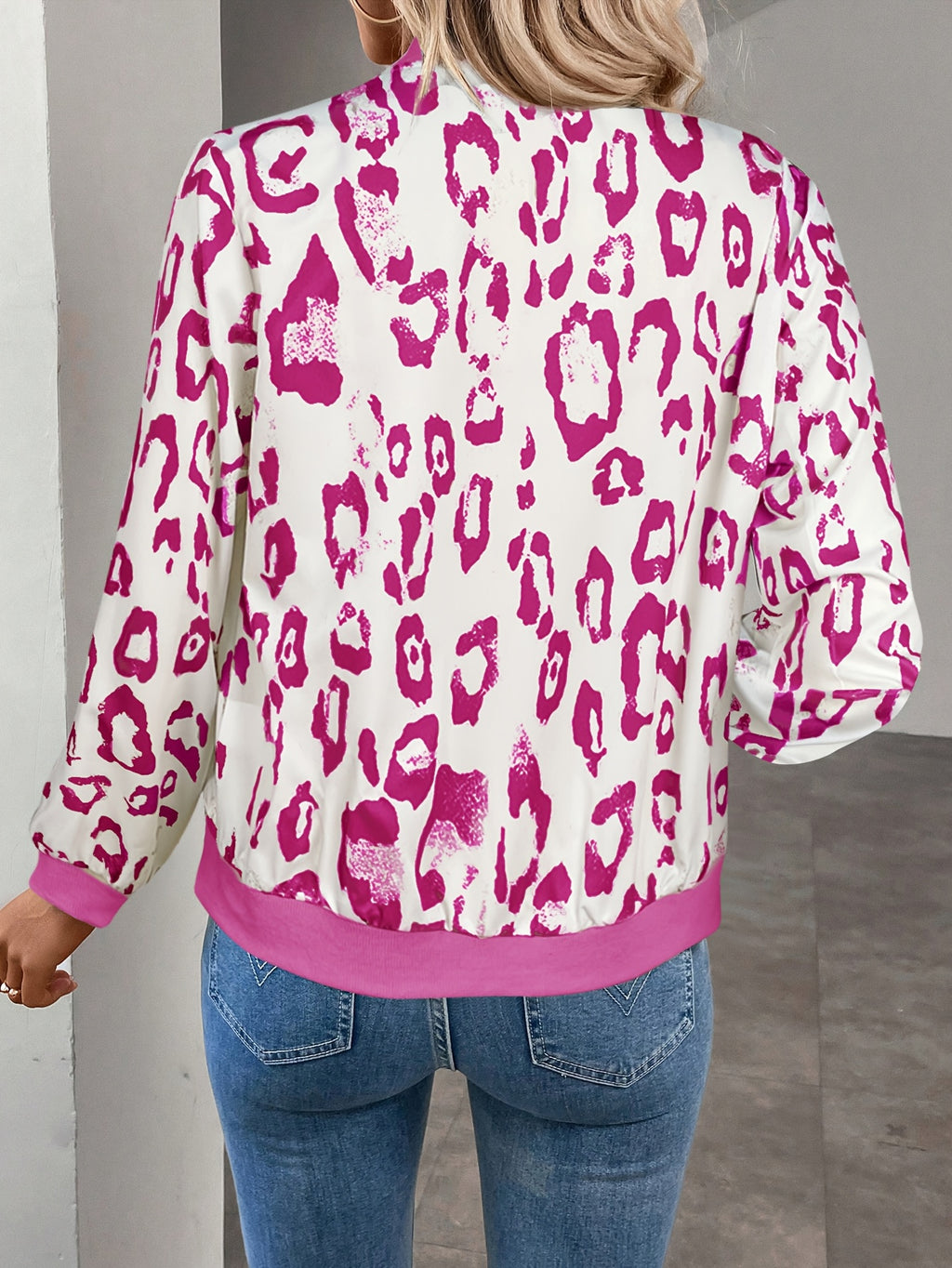 Ambrosia | Gilet imprimé léopard pour femme – Veste légère zippée, vêtement d'extérieur décontracté